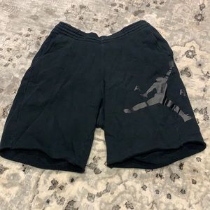JORDAN men’s black sweat shorts